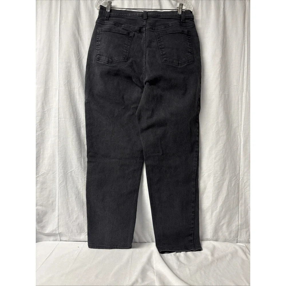 Just My Size Straight Leg Jeans Women Sz 18W/33 (Measured 30x28) Black Stretch